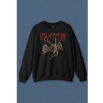 Unisex Sweatshirt Led Zeppelin Falling Angel Rock Music Baskılı Sweat PSW01S-4122