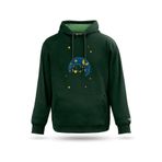Unisex Sweatshirt Lunar Glow Tasarım Kapşonlu Sweatshirt, Nefti Yeşil, XL