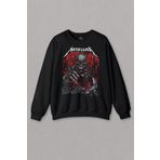 Unisex Sweatshirt Metallica Rock Music Metal Skull Kuru Kafa James Lars Kırk Robert Baskılı Sweat