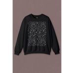 Unisex Sweatshirt Minimal Drawing Çizim Geometrik Baskılı Sweat
