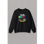 Unisex Sweatshirt No Signal Teletex Nostalji Tv Tele Tex Baskılı Sweat