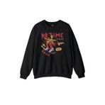 Unisex Sweatshirt No Time To Waste Skate Kaykay Urban Streetwear Baskılı Sweat Siyah