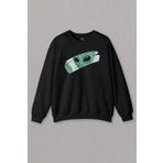 Unisex Sweatshirt Ufo Uzaylı Yeşil E.T. Nasa Gezegen Baskılı Sweat