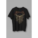Unisex T-Shirt Metallica Sargı Canavar Skull Vintage Korku Siyah Baskılı Tişört - XL