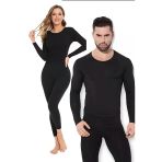 Unisex Termal Içlik Alt Üst Takım Bere Set Siyah