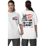 Unisex Track 06 But Daddy Love Him Sırt Baskılı Tişört, Oversize Taylor Swift Temalı T-Shirt - Beyaz