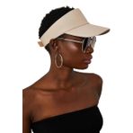 Unisex Uv Koruyucu Vizör Kasket Siperlik Tenis Şapka (BEJ, 55CM-61CM)
