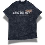 Unisex Who’s Afraid Of Little Old Me Yazılı Yıkamalı T-Shirt, Oversize Taylor Swift Vintage Tişört - Siyah - XS