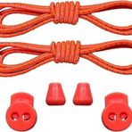 Unisex Yuvarlak, Akıllı, Kilitle, Tak-Bırak Bağcık, Yeni Nesil, Bağlamaya Gerek Olmayan Bot, Spor, Klasik Ayakkabı Bağcığı,Elastik Çocuk Yetişkin Takbırak (Çizgili Turuncu)