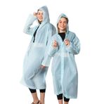 Unisex%100 Eva Çıtçıtlı Kapüşonlu Yağmurluk (bebe mavi)