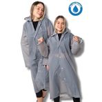 Unisex%100 Eva Çıtçıtlı Kapüşonlu Yağmurluk (gri)