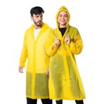 Unisex%100 Eva Çıtçıtlı Kapüşonlu Yağmurluk (sarı)