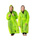 Unisex%100 Eva Çıtçıtlı Kapüşonlu Yağmurluk (yeşil)
