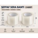 Unitape Şeffaf Sera Tamir Bandı / Sera Bandı / Sera Naylonu Tamir Bandı - 10X25 - 2 Adet