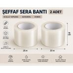Unitape Şeffaf Sera Tamir Bandı / Sera Bandı / Sera Naylonu Tamir Bandı - 15X25 - 2 Adet