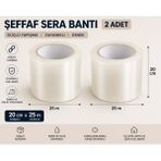 Unitape Şeffaf Sera Tamir Bandı / Sera Bandı / Sera Naylonu Tamir Bandı - 20X25 - 2 Adet