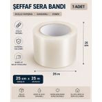 Unitape Şeffaf Sera Tamir Bandı / Sera Bandı / Sera Naylonu Tamir Bandı - 25X25 - 1 Adet