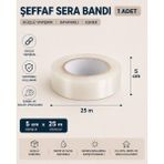 Unitape Şeffaf Sera Tamir Bandı / Sera Bandı / Sera Naylonu Tamir Bandı - 5X25 - 1 Adet