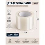 Unitape Şeffaf Sera Tamir Bandı / Sera Bandı / Sera Naylonu Tamir Bandı - 7,5X25 - 1 Adet