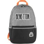 United Colors of Benetton 03857 Siyah-Gri Çift Bölmeli Okul Sırt Çantası