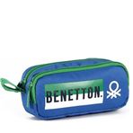 United Colors of Benetton 04277 Çift Bölmeli Mavi Kalem Çantası