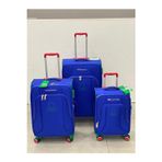 United Colors Of Benetton 3Lü Valiz Seti Lüx Kumaş Valiz Mavi 14Bnt3100 Su Geçirmez Kumaş Genişletilebilir Abs Sistem
