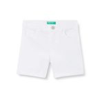 United Colors of Benetton 4CUL59EX0 Beyaz Kız Çocuk 5 Cepli Renkli Denim Şort