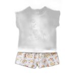 United Colors of Benetton Baby - Erkek Çocuk Pantolonu Comp(Maglia+Short) 3luzak01u, Beyaz, 92
