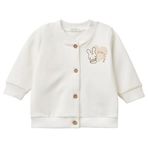United Colors of Benetton Bebek Beyaz Sol Göğsü Su Bazlı Baskılı Düğmeli Sweatshirt, Beyaz, 12-18 AY