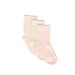 United Colors of Benetton Bebek Krem-Pembe Desenli 3'lü Çorap Seti, 9-12 Ay, 225A6AO3A7007, Krem-Pembe, üniseks-bebek