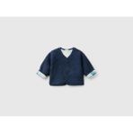 United Colors Of Benetton Bebek Lacivert Önü Düğmeli Çift Taraflı Sweatshirt - 9 - 12 Ay