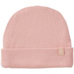 United Colors of Benetton Bebek Toz Pembe Logo İşlemeli Etiketli Katlamalı Nervürlü Bere, 3-6 AY, 225A6TTYAA00Z, Toz Pembe, Üniseks bebek