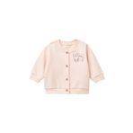 United Colors of Benetton Bebek Toz Pembe Sol Göğsü Su Bazlı Baskılı Düğmeli Sweatshirt, Toz Pembe, 12-18 AY