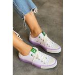 United Colors of Benetton Bn-30176 Benetton Keten Spor Ayakkabı - Beyaz & Lila (beyaz Tbn)