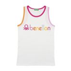 United Colors of Benetton BNT-G20494 Ekru Kız Çocuk T-shirt