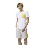 United Colors of Benetton BNT-M20446 Beyaz-Sarı Erkek T-shirt