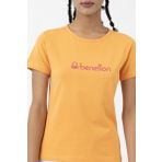 United Colors of Benetton BNT-W21001 Açık Turuncu Kadın T-shirt