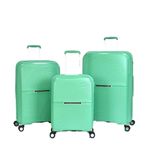 United Colors of Benetton BNT2000 Polipropilen Kırılmaz Yeşil 3'lü Valiz Seti