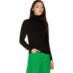 United Colors Of Benetton Boğazlı Merino Kazak - Siyah