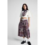 United Colors Of Benetton Bordo Kadın / Kız KDN_%100 Pamuk Desenli Beli Lastikli Cepli Poplin Etek Model Kodu: 40H2D005FBORDO