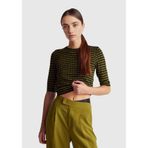 United Colors of Benetton Desenli Kazak, M, 125A12F3D10EE, Haki Yeşili, Kadın