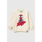United Colors Of Benetton Ekru Erkek Ek_spiderman Baskılı Logo Etiketli Kabartmalı Nervürlü Sweatshirt Model Kodu: ( 3EB5G10L53C9) - 2 - 3 Yaş
