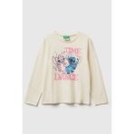 United Colors Of Benetton Ekru Kadın / Kız Kj_önü Baskılı Logo Etiketi Detaylı Uzun Kollu T-Shirt Model Kodu: 35RYC10Q7EKRU - 13 - 14 Yaş