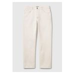 United Colors of Benetton Erkek Beyaz%100 Pamuk Beli Logo Etiketli 5 Cepli Straight Fit Pantolon