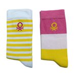 Unıted Colors Of Benetton Erkek Çocuk 2'li Soket Çorap BNT-G24087 SARI 30/35