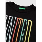 United Colors of Benetton Erkek Çocuk Baskılı T-Shirt, 11-12 Yaş, 5003360026, Siyah, Erkek Çocuk