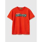 United Colors of Benetton Erkek Çocuk Baskılı T-Shirt, 6-7 Yaş, 5003360061, Kırmızı, Erkek Çocuk