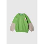 United Colors of Benetton Erkek Çocuk Fıstık Yeşili Grafik Baskılı Çift Kollu Bisiklet Yaka Sweatshirt