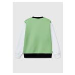 United Colors of Benetton Erkek Çocuk Fıstık Yeşili Mix Benetton Logo Baskılı Bisiklet Yaka Sweatshirt