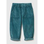 United Colors of Benetton Erkek Çocuk Gri-Yeşil Logo Detaylı Yama Cepli Ayarlanabilir Bel Kadife Pantolon, 5-6, 225A4IKTGE02W, Gri-Yeşil, Erkek Çocuk